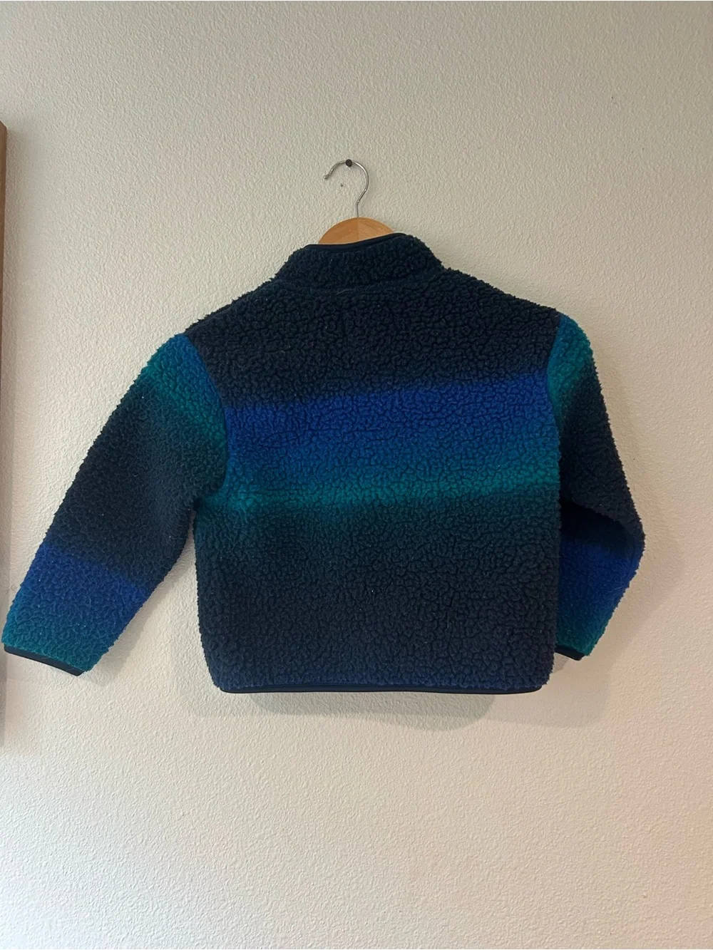 Old Navy Navy, Teal & Blue Sherpa Zip Jacket